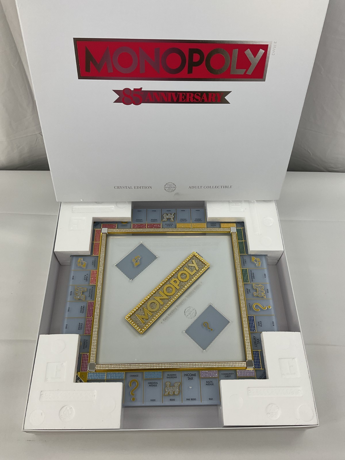 Monopoly Crystal Edition 85th Anniversary Swarovski Glass Board Limited Hasbro