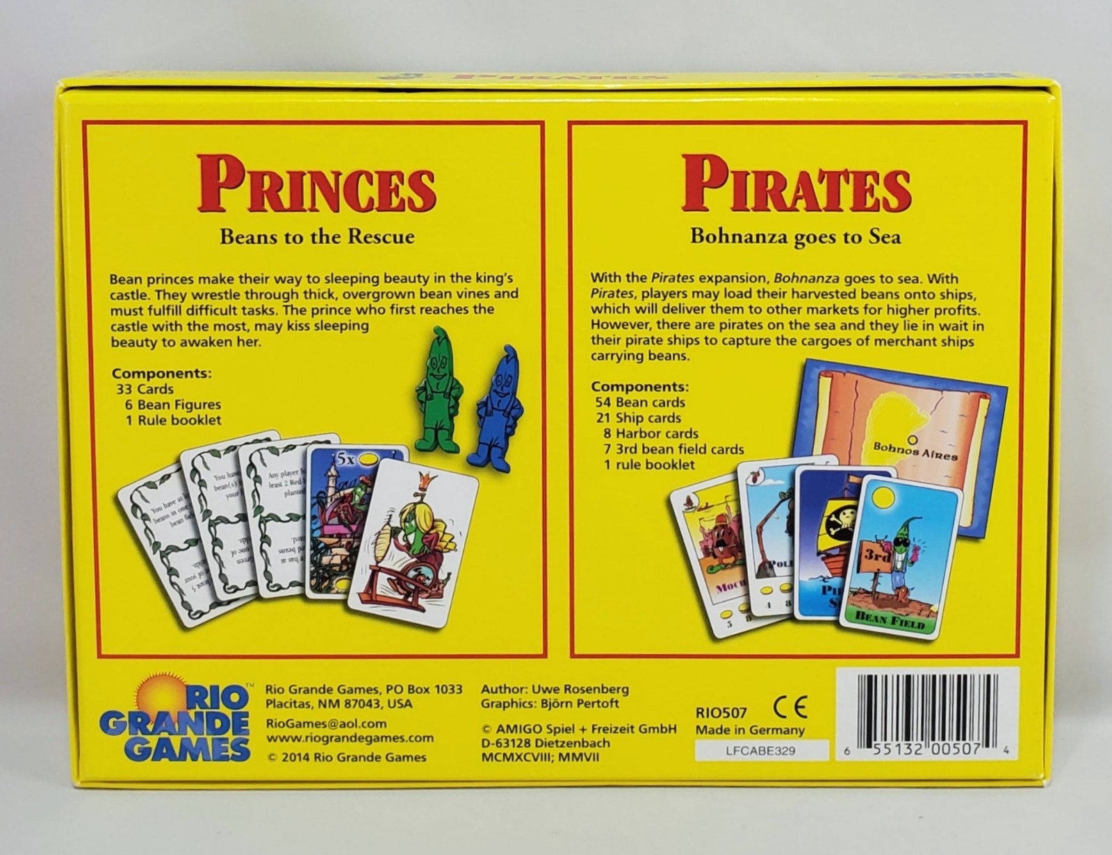 Bohnanza: Princes & Pirates Expansion, Requires Base Game ▪︎ New Opened