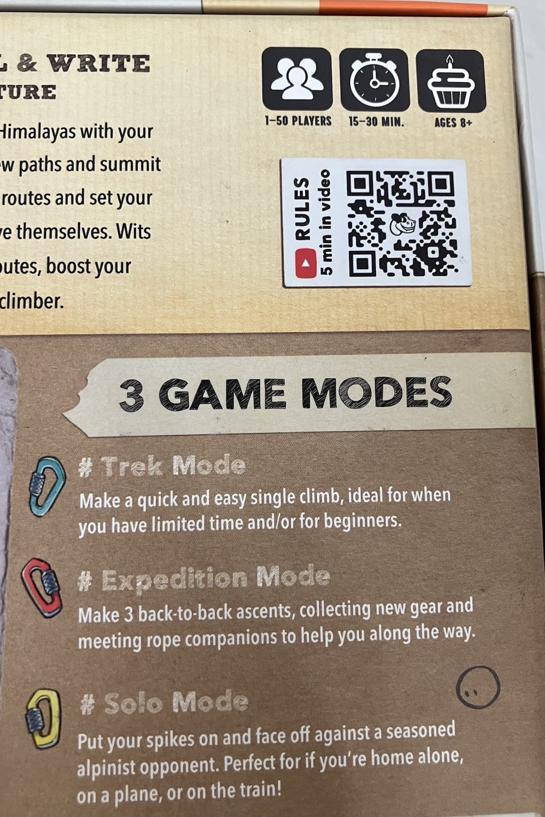 Trek 12 Himalaya A Roll & Write Adventure Board Game Pandasaurus Games Open Box