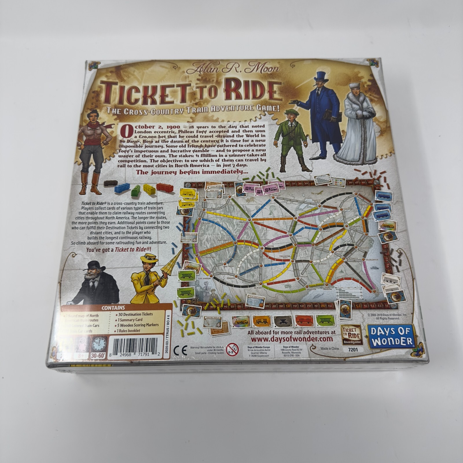 Ticket To Ride by Alan R. Moon – Days of Wonder Train Board Game – New Sealed