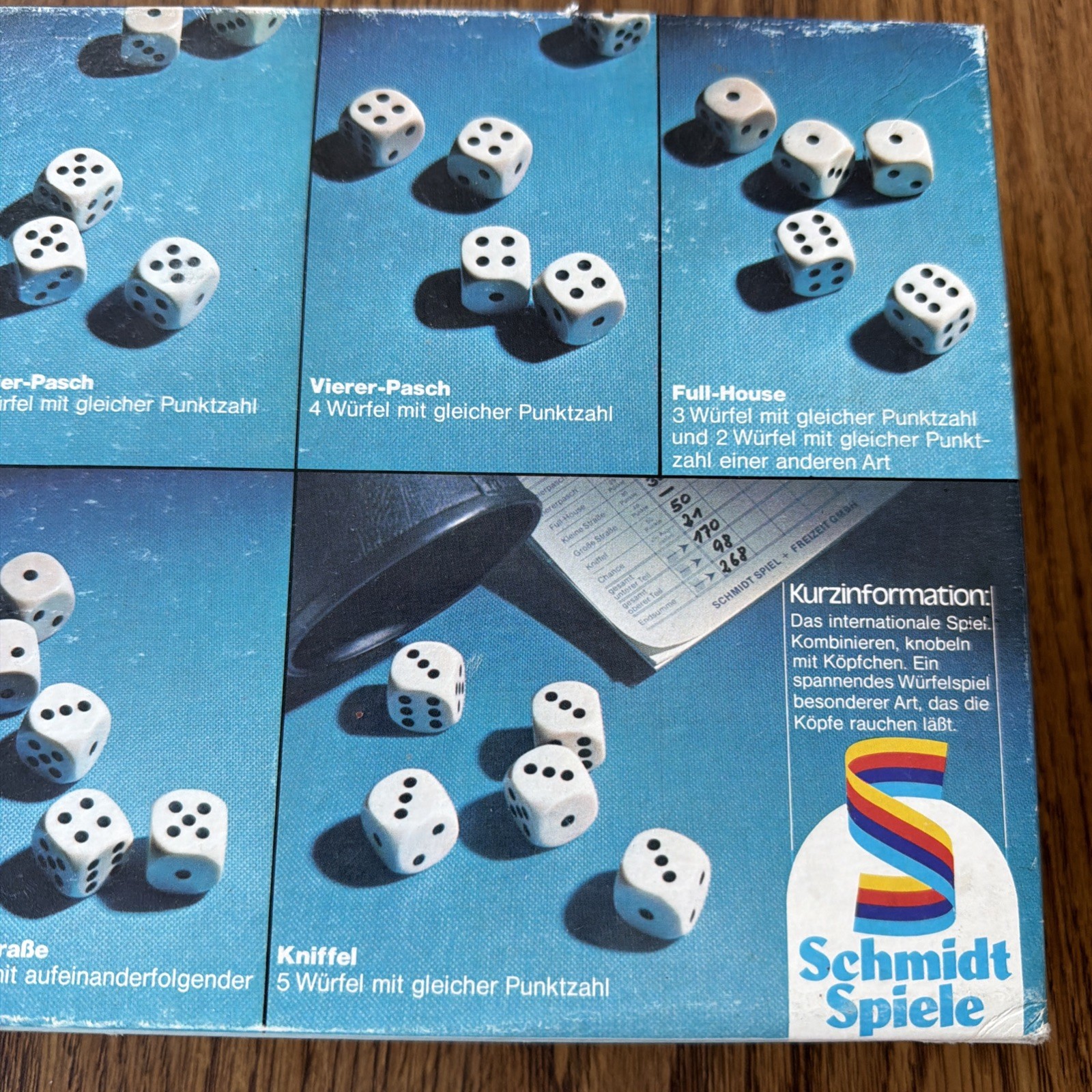 Vtg Kniffel Clever Knobeln-mit Kopfchen German Dice Game Schmidt Spiel #1630