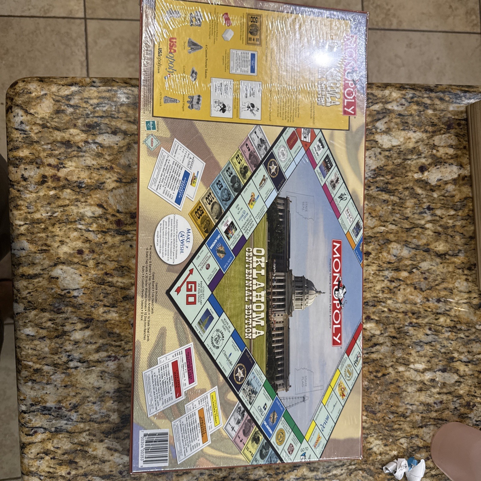 Parker Bros. Monopoly Oklahoma Centennial Edition Board Game 2 to 6 Players-EUC