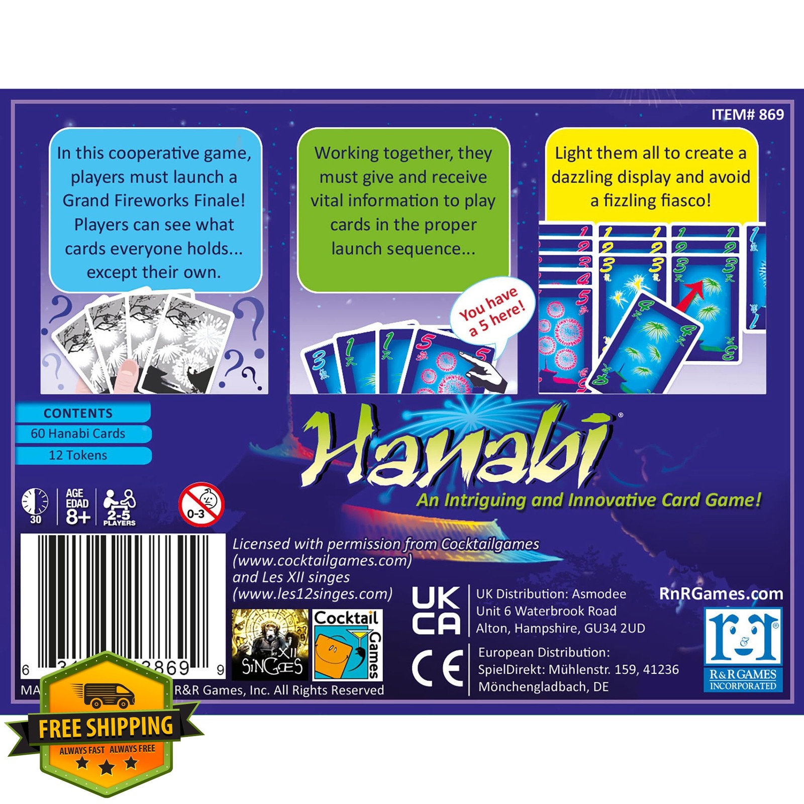 RandR Games Hanabi Strategy Game