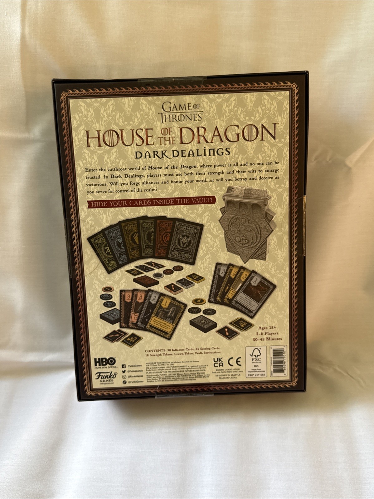 Game Of Thrones House Of Dragon Dark Dealings Board Game Funko Games