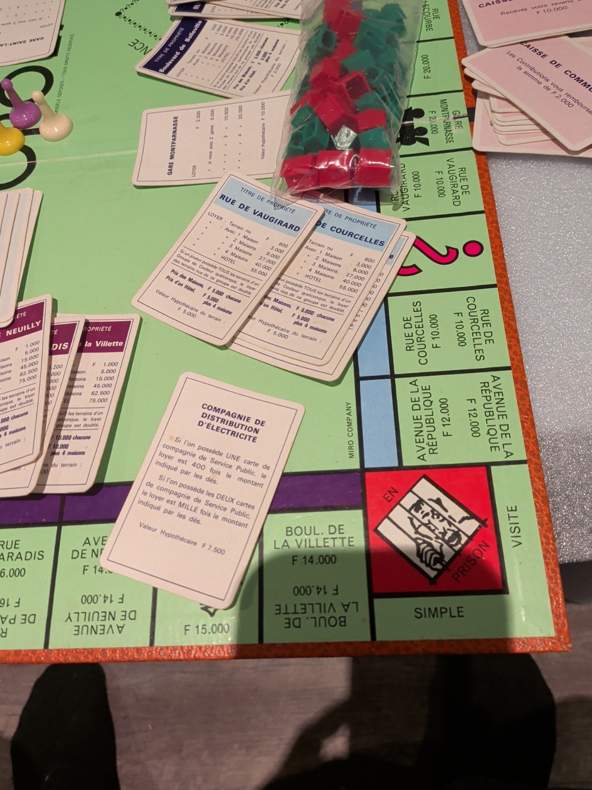 Vintage Monopoly MIRO French Edition Complete Luxury Orange Box 1970s Board Game