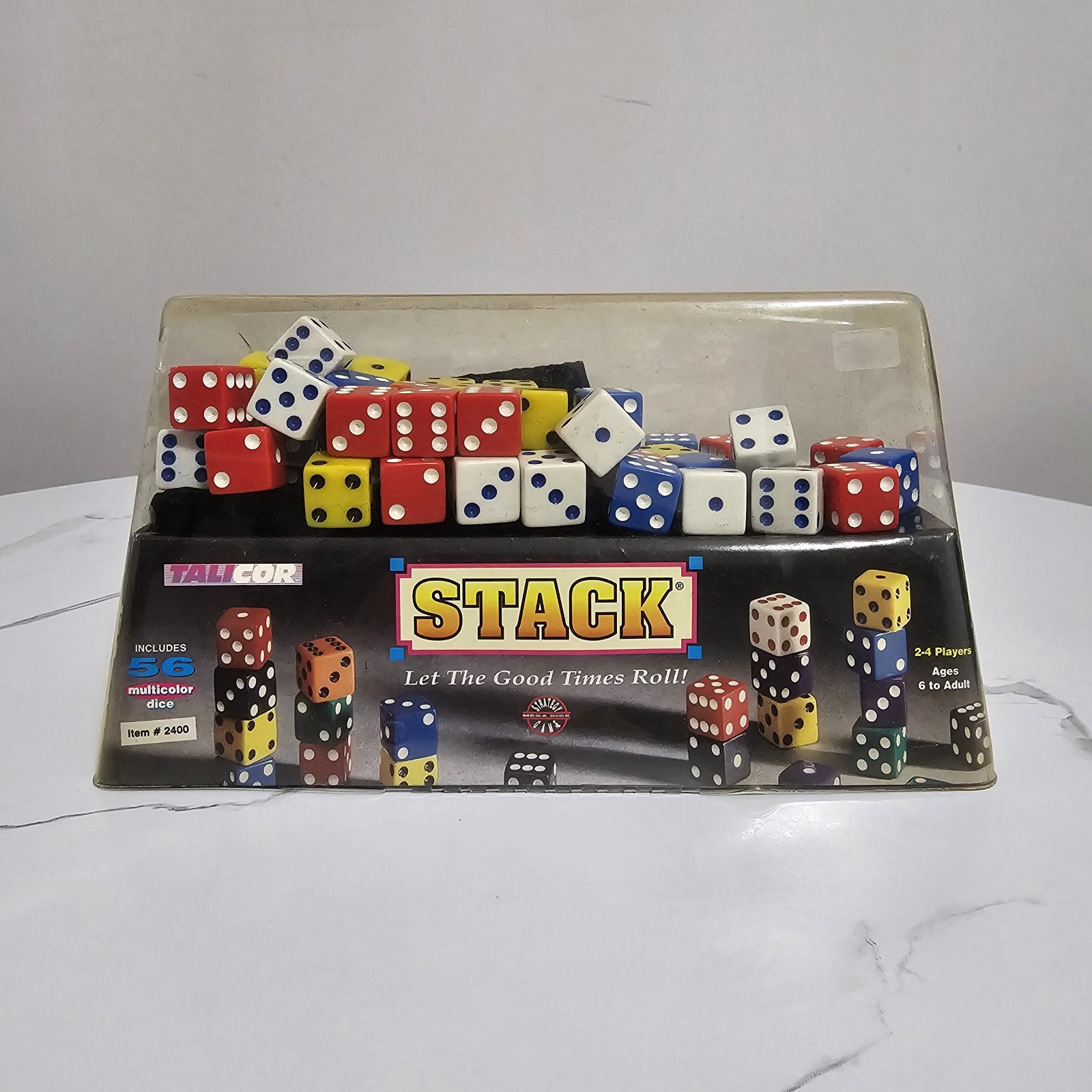 Stacks Strategy Mega Dice Game Includes 56 Multicolor Vintage Dice by Talicor
