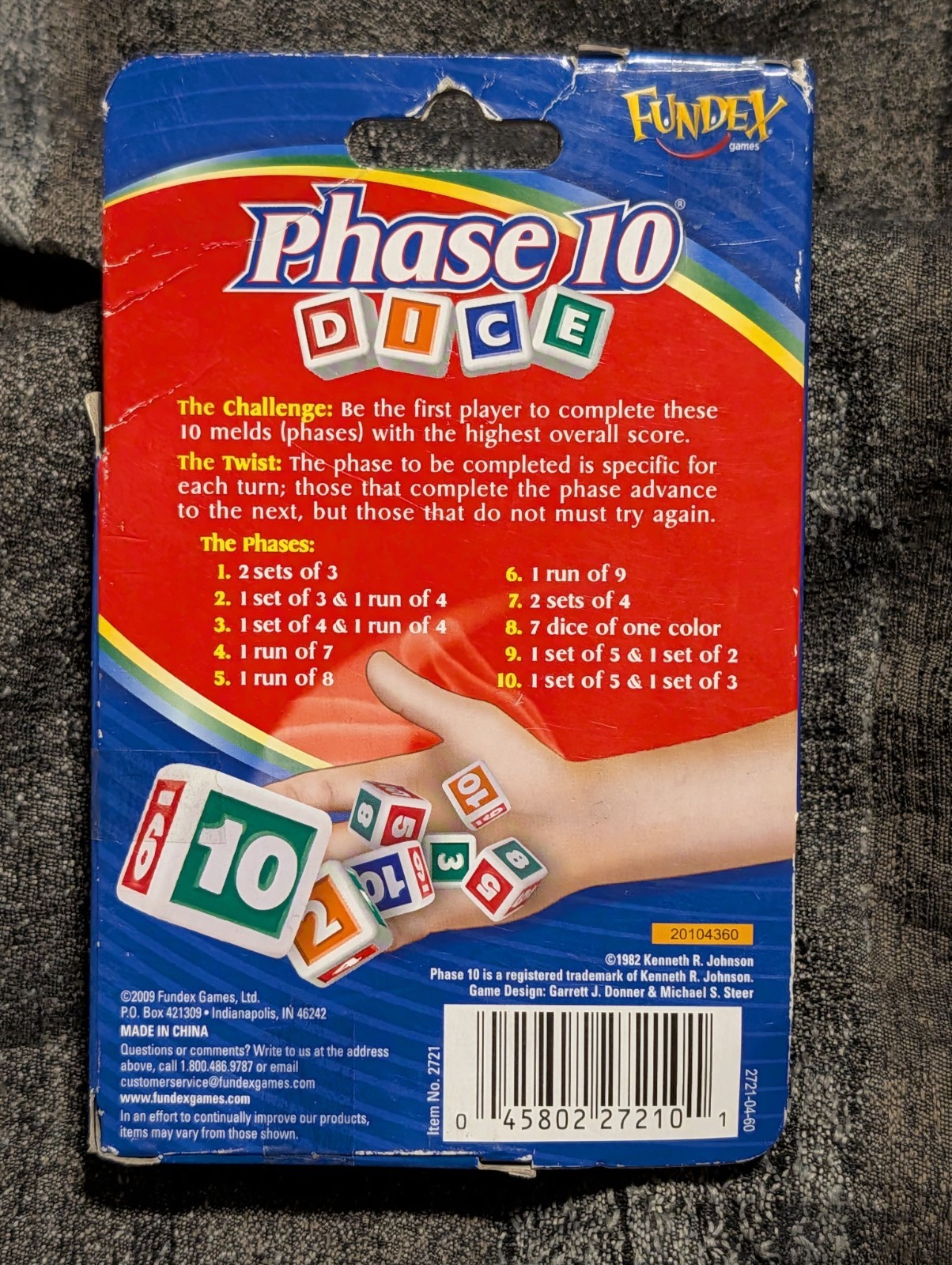 Phase 10 Dice Game NEW Sealed – Blue Storage Tin Fundex 2009