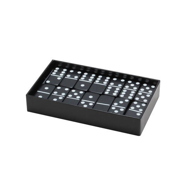 Dominoes Double 6 Six Standard Size Black Tile Game Set New