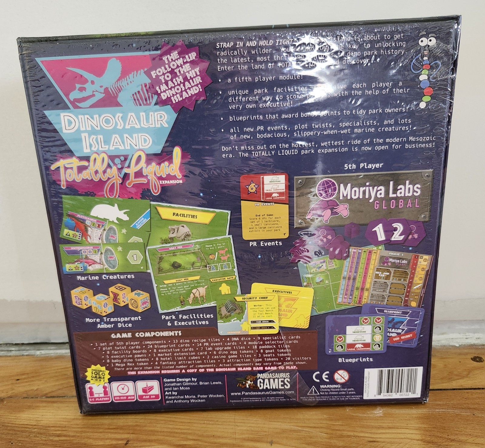 Dinosaur Island Board Game + Totally Liquid Expansion NM/NM See description!