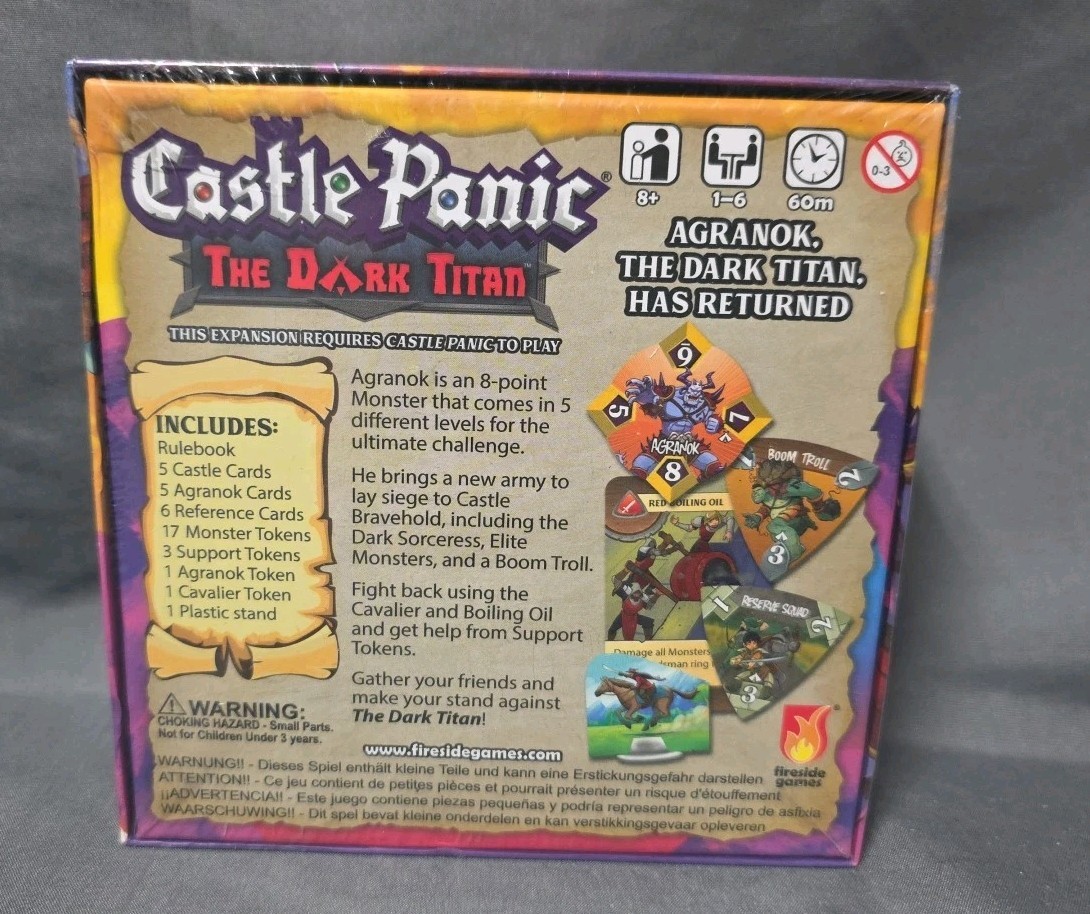 The Dark Titan Expansion Castle Panic 2nd Edition Board Game Fireside Games