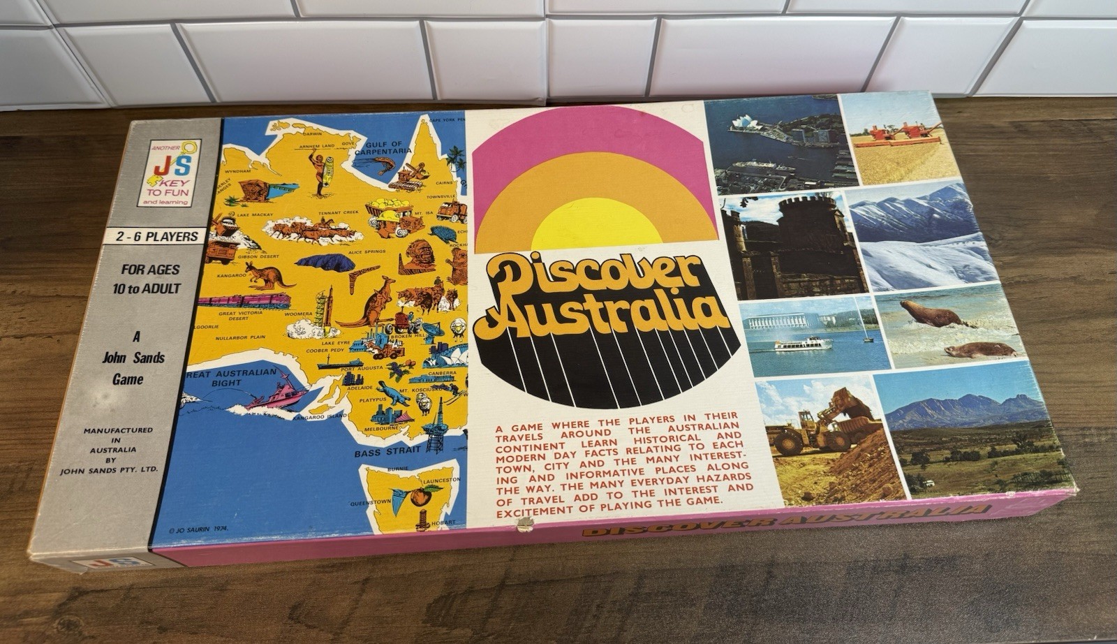 RARE John Sands Discover Australia Board Game 1974 99% Complete