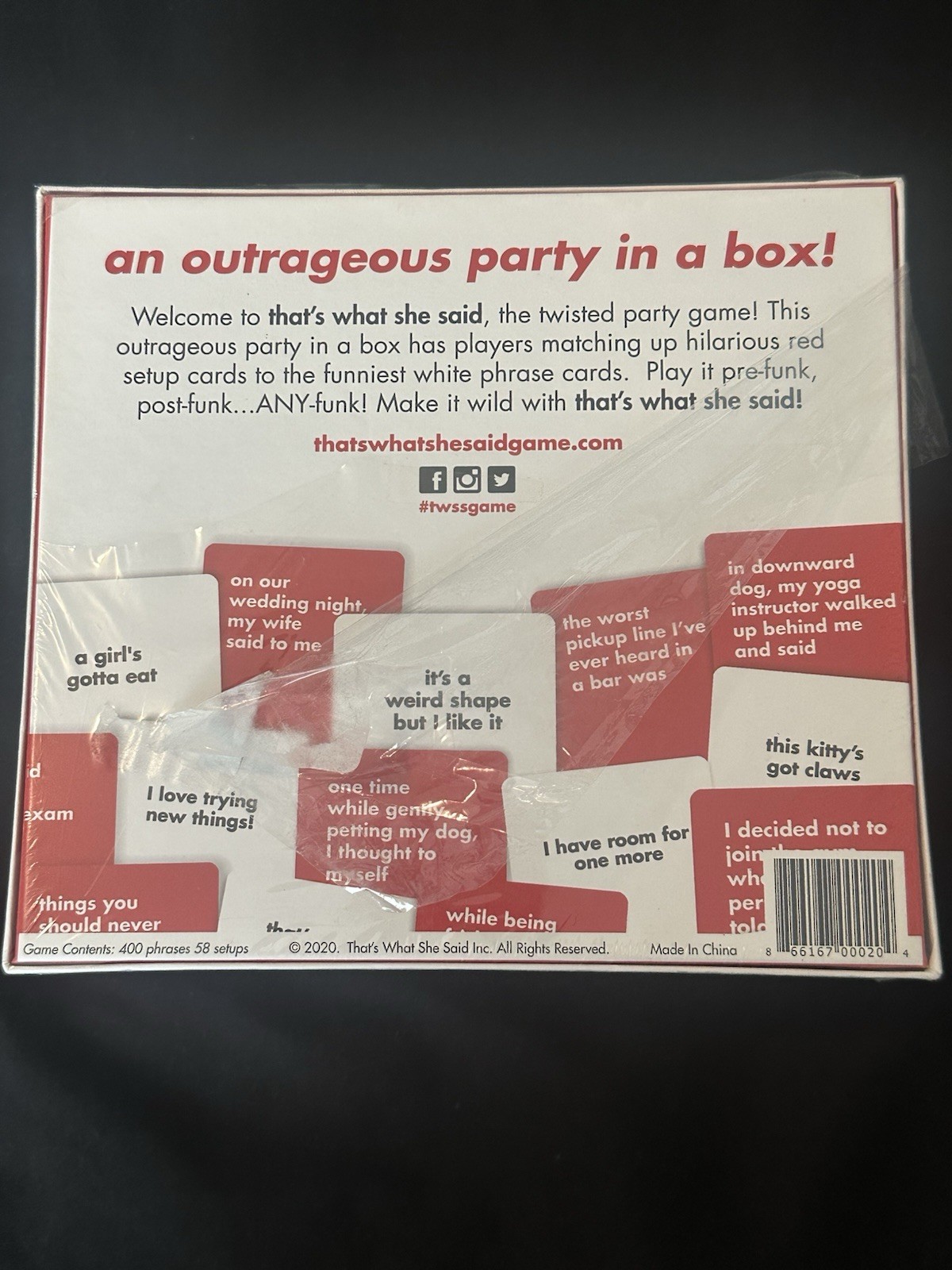 2020 Adult Party Game “That’s What She Said” – Ages 17+