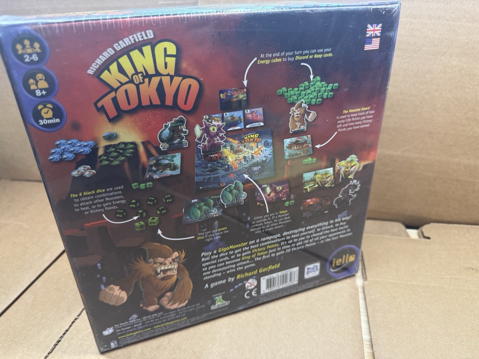 New Sealed King of Tokyo Monster Board Game Richard Garfield 2013 iello Strategy