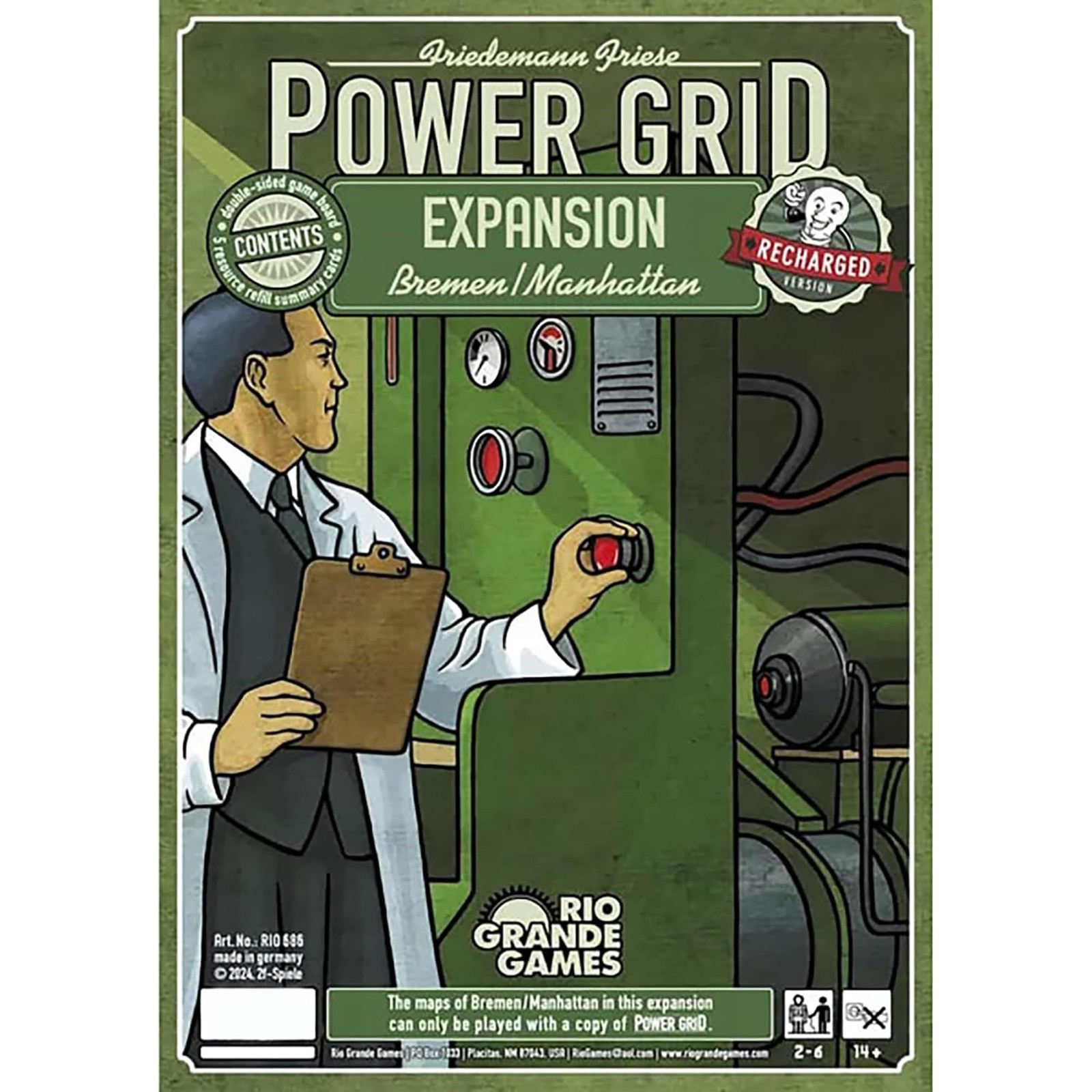 Power Grid Bremen Manhattan Economic Strategy Board Game for 2 to 6 Players