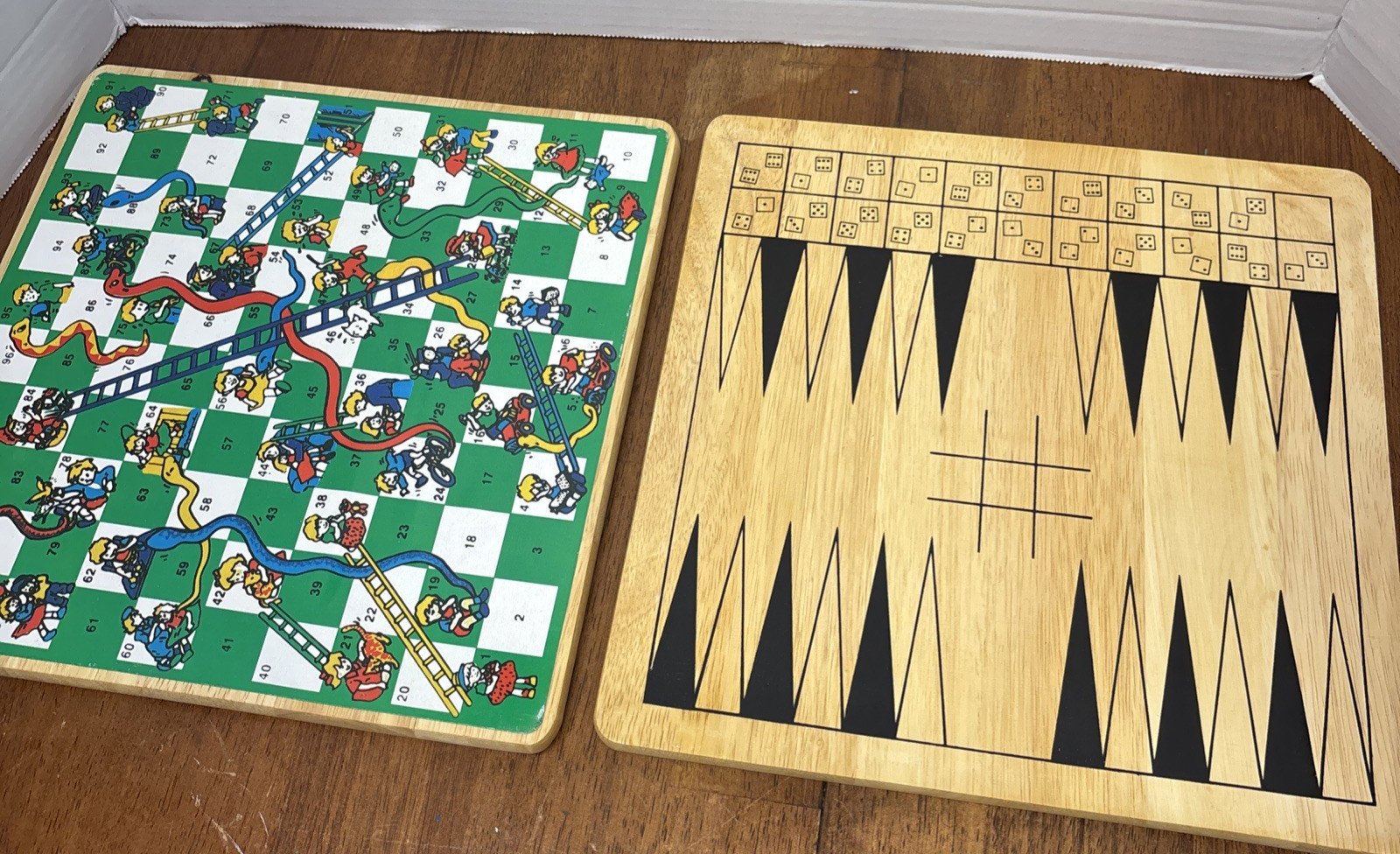 Cardinal 2002 GAME HOUSE 10 Classic Games WOOD Boards & Box Chess Checkers Pachi