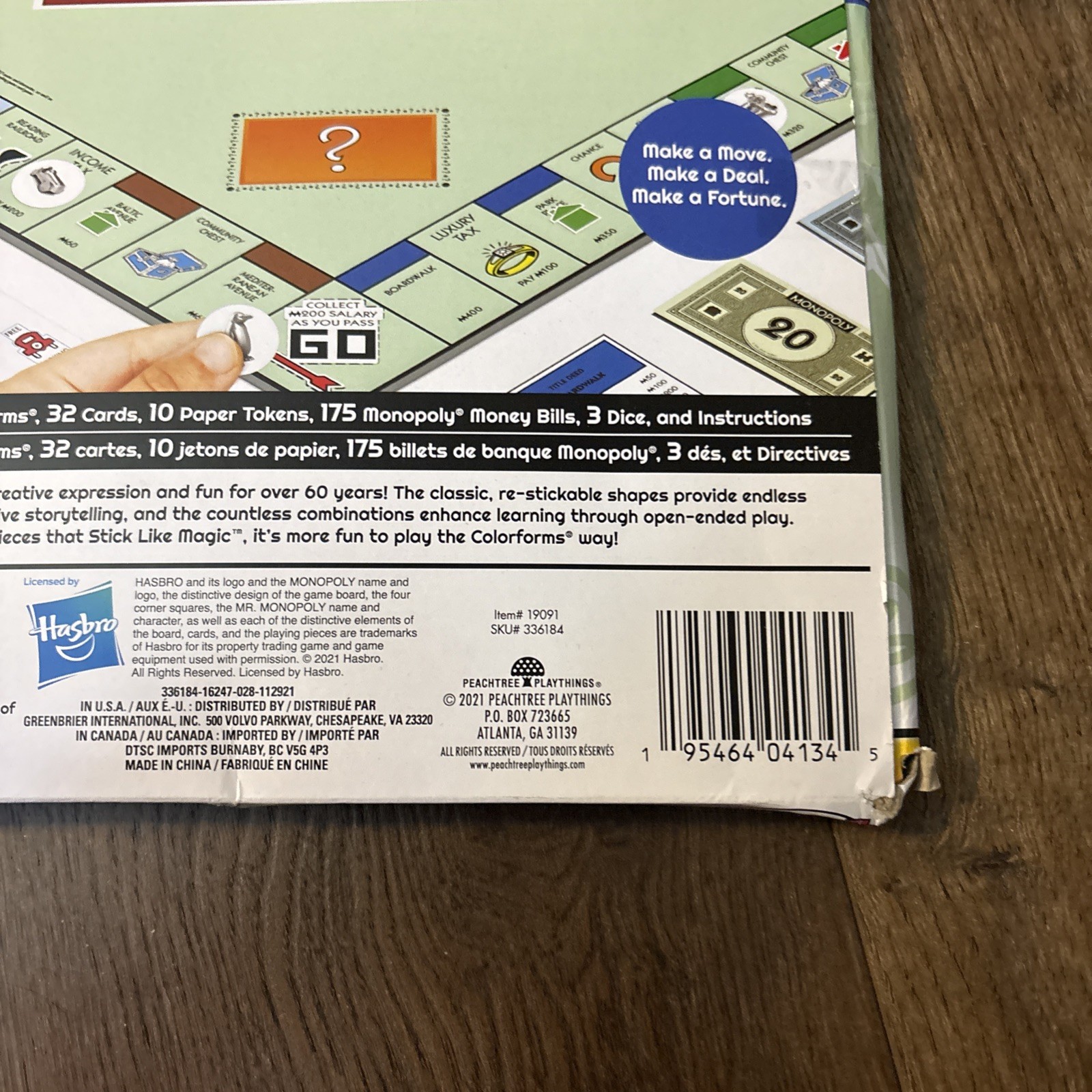NEW Colorforms MONOPOLY Hasbro Board Game Limited Edition 2022 Travel Size