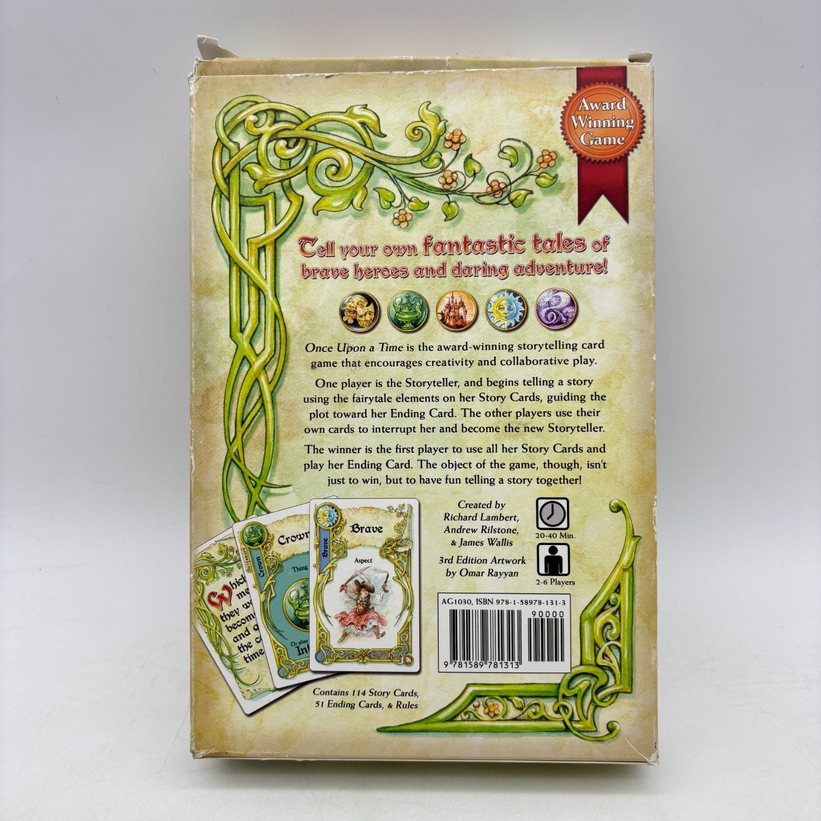 Once Upon A Time Storytelling Card Game 99% COMPLETE Atlas Games 2015