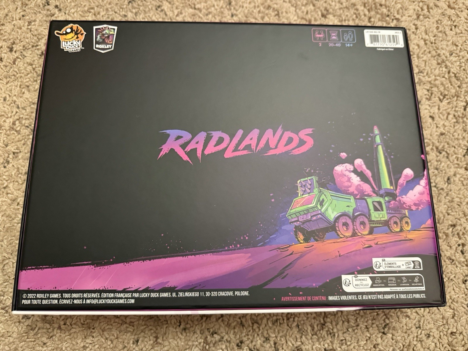 Radlands Super Deluxe Edition – French – Near Mint – Board Game – Collectible