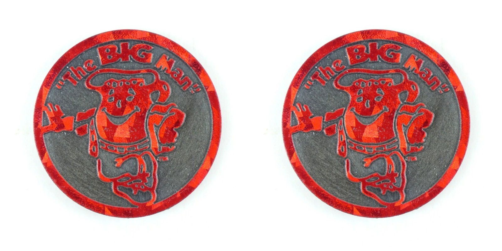 2 Kool-Aid “The BIG Man” Plastic POG Kini Slammer World Pog Federation WPF 1990s