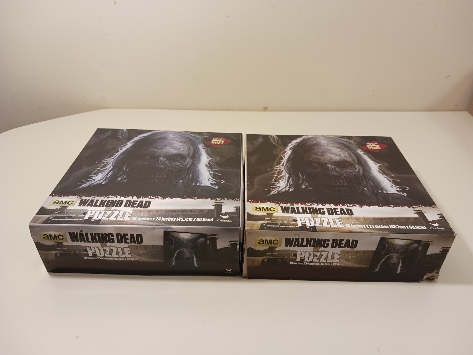 The Walking Dead Lot 4 Shot Glasses 1 Dice Game 3 Jigsaw Puzzles 1 Wall Clock