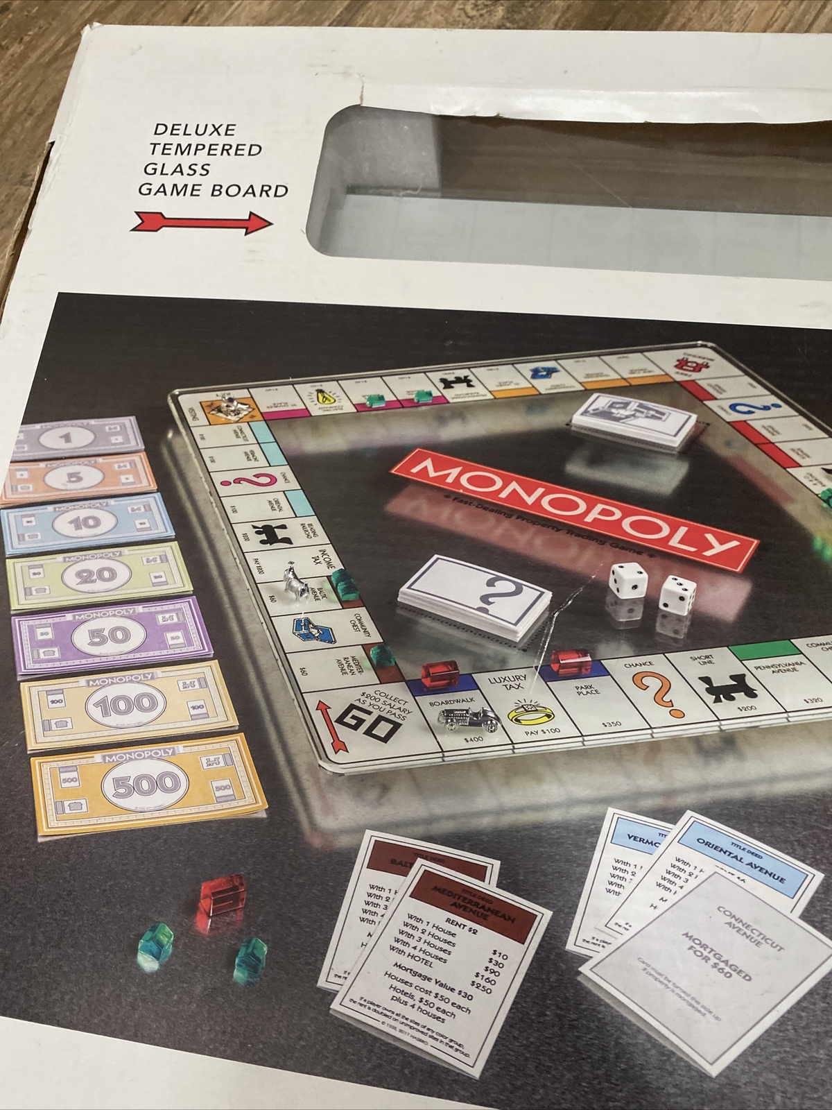 Monopoly Deluxe Tempered Glass Edition Gameboard by WS Game Company Hasbro