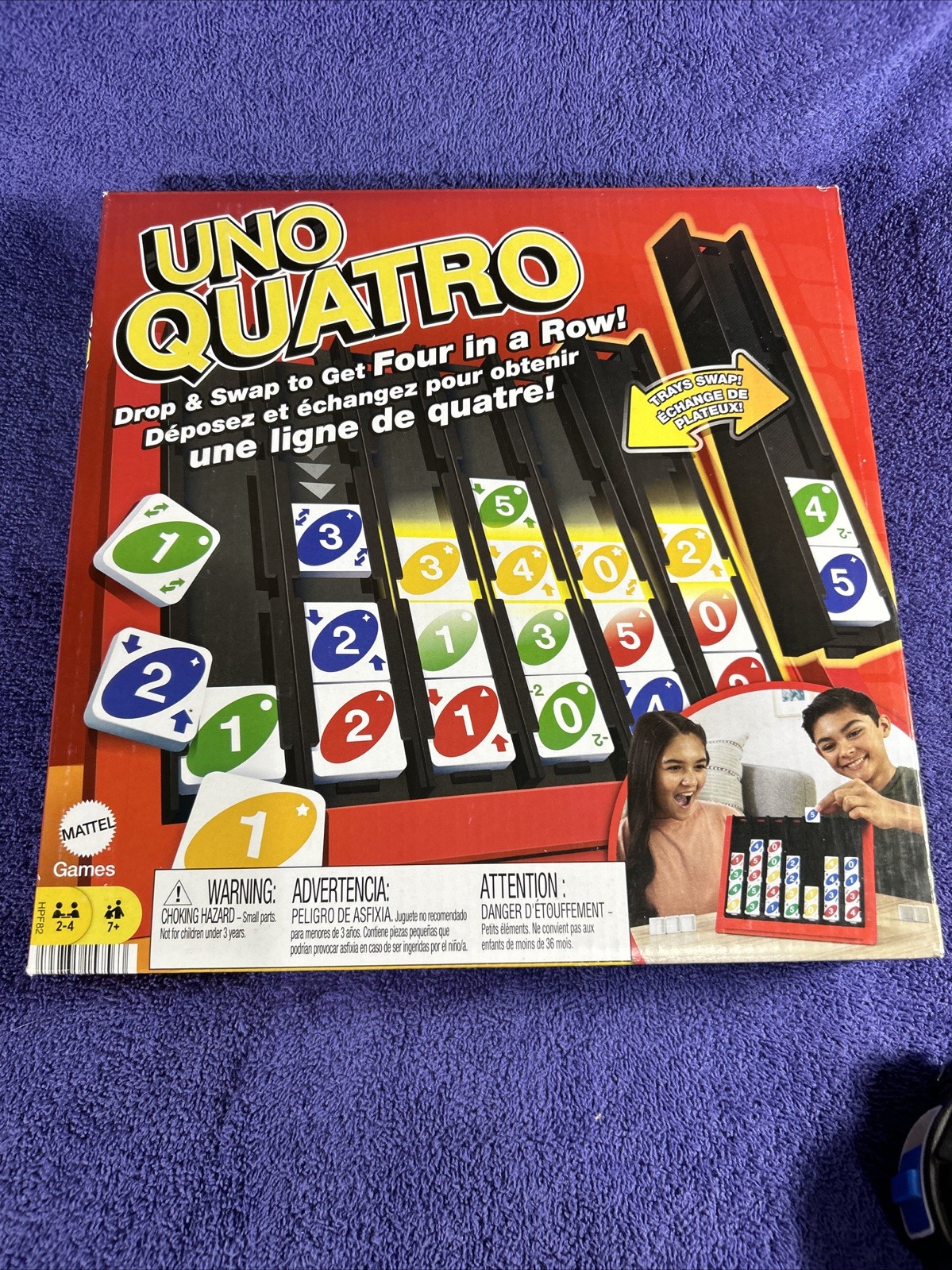 UNO QUATRO Mattel Games (2-4 Players) 7+#92
