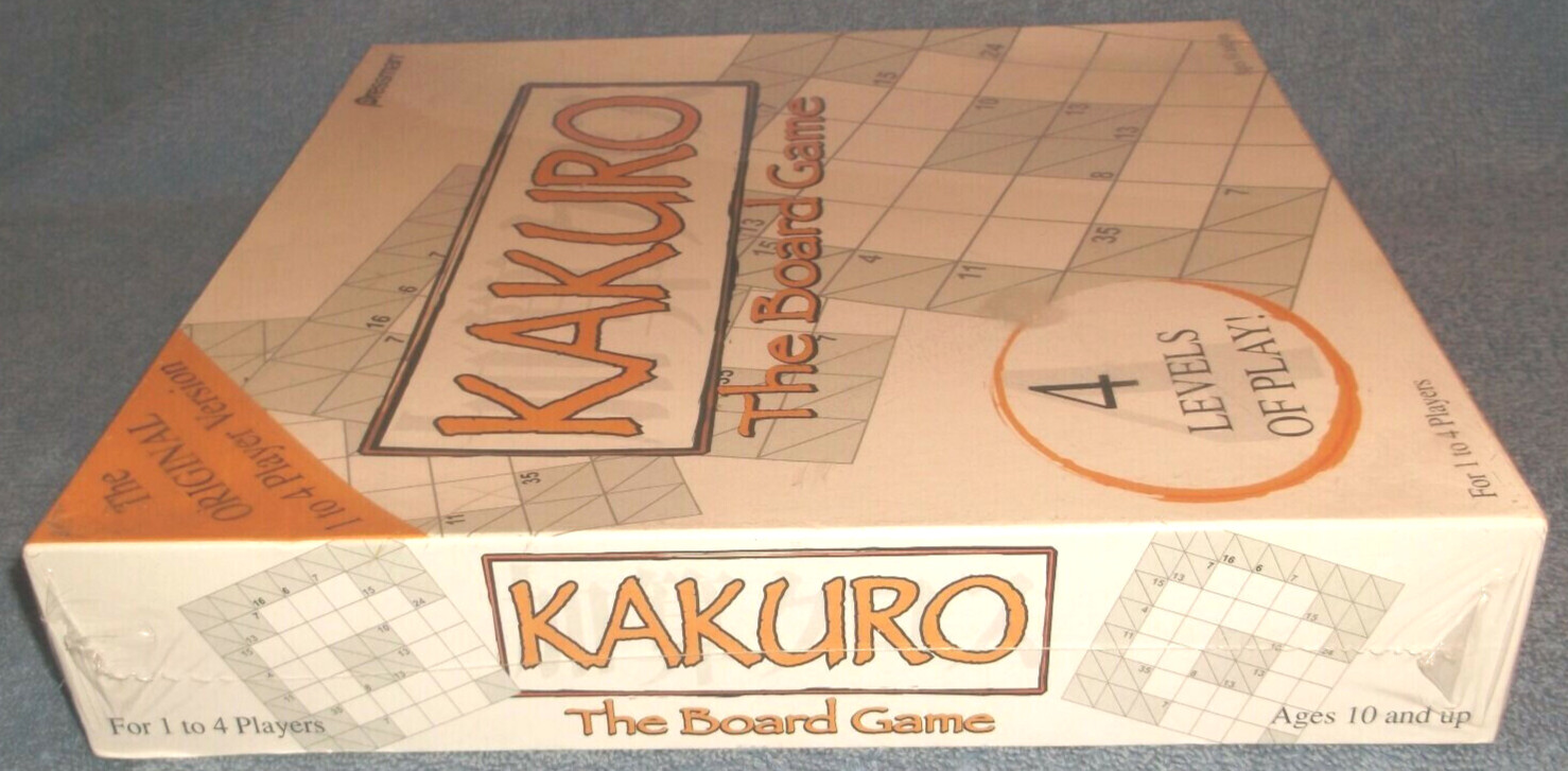 KAKURO THE BOARD GAME – THE ORIGINAL 1 TO 4 PLAYERS – 2006 PRESSMAN – NEW IN BOX