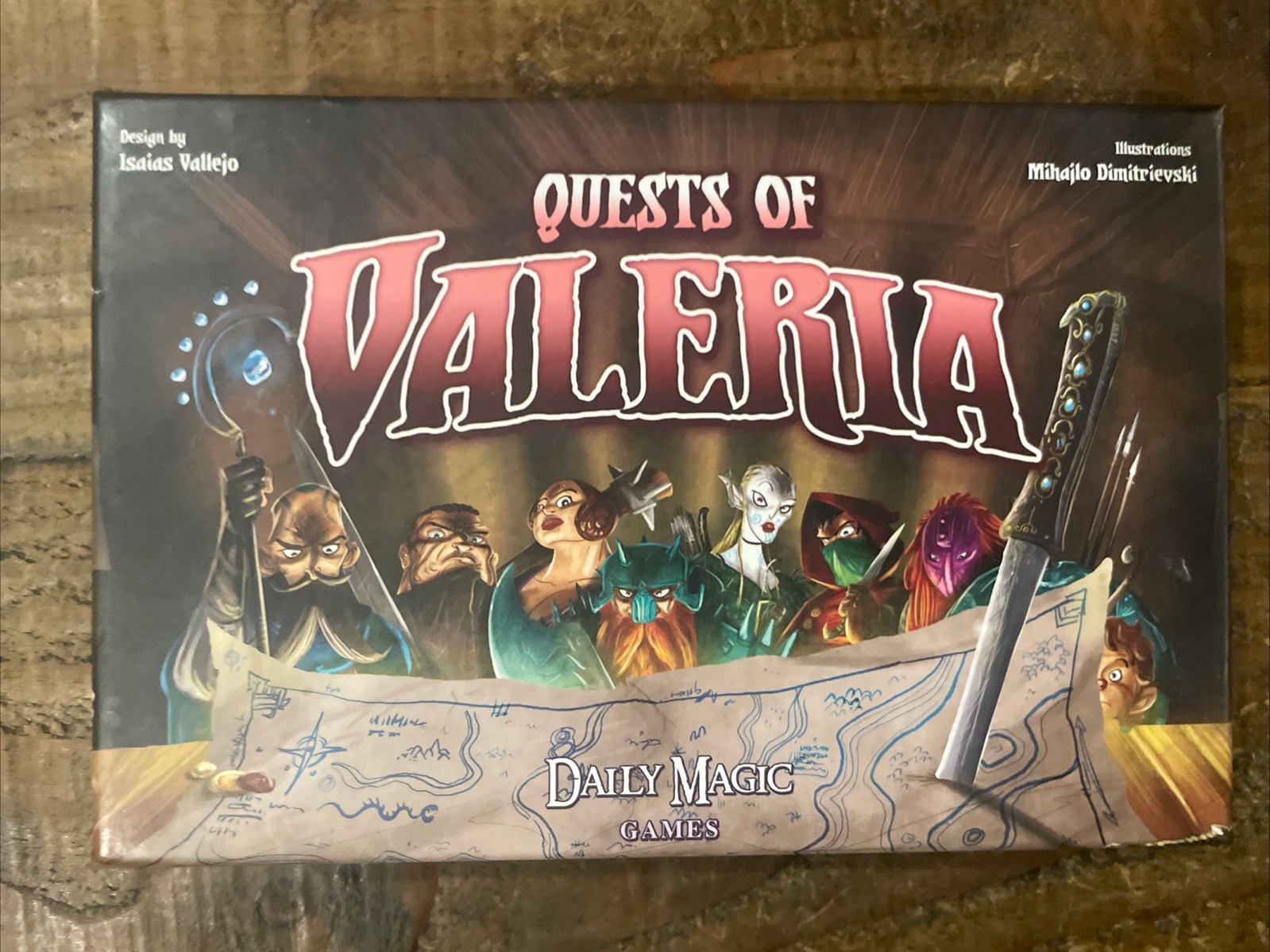 Quests of Valeria Card Game by Daily Magic Games 2016. Complete Excellent Shape.