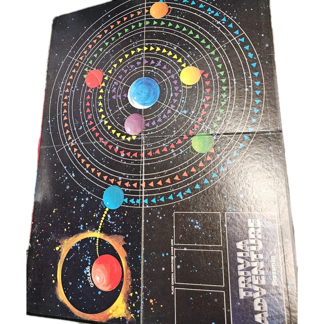 Trivia Adventure Quiz Game Pressman 1Q 2000 7 And Up 1980s Board Game Complete