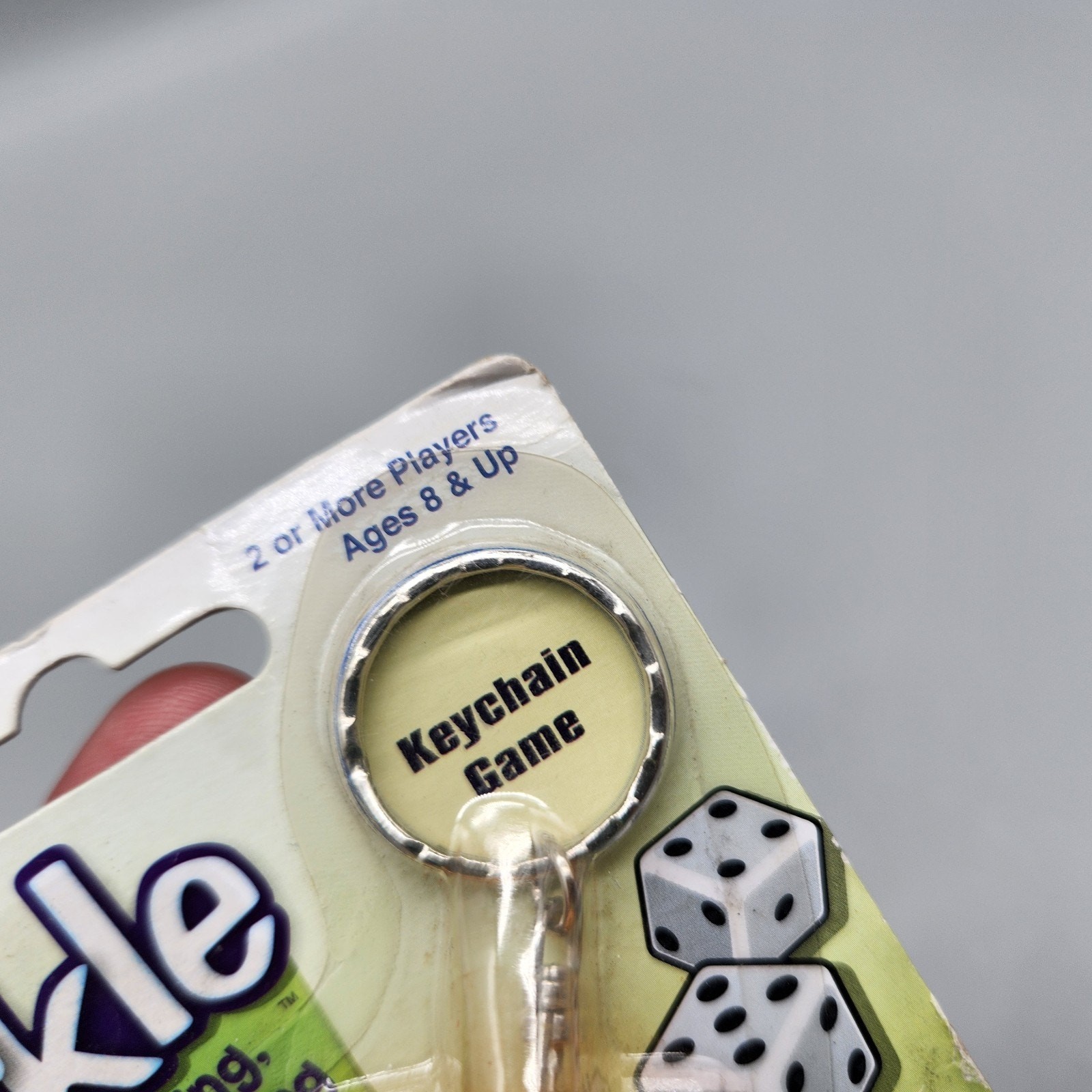 Farkle Nano Keychain Mini Dice Game 2016 Yellow Sealed *Package Wear See Photos