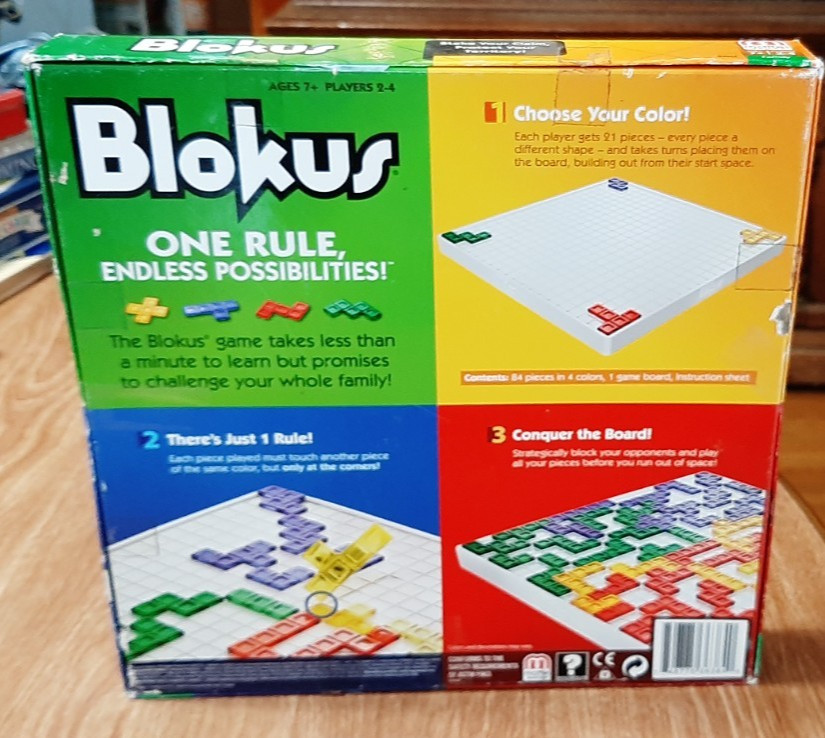 2 Games Blokus Board Game AGE 7 + & Blokus Junior Age 5 Strategy Educational