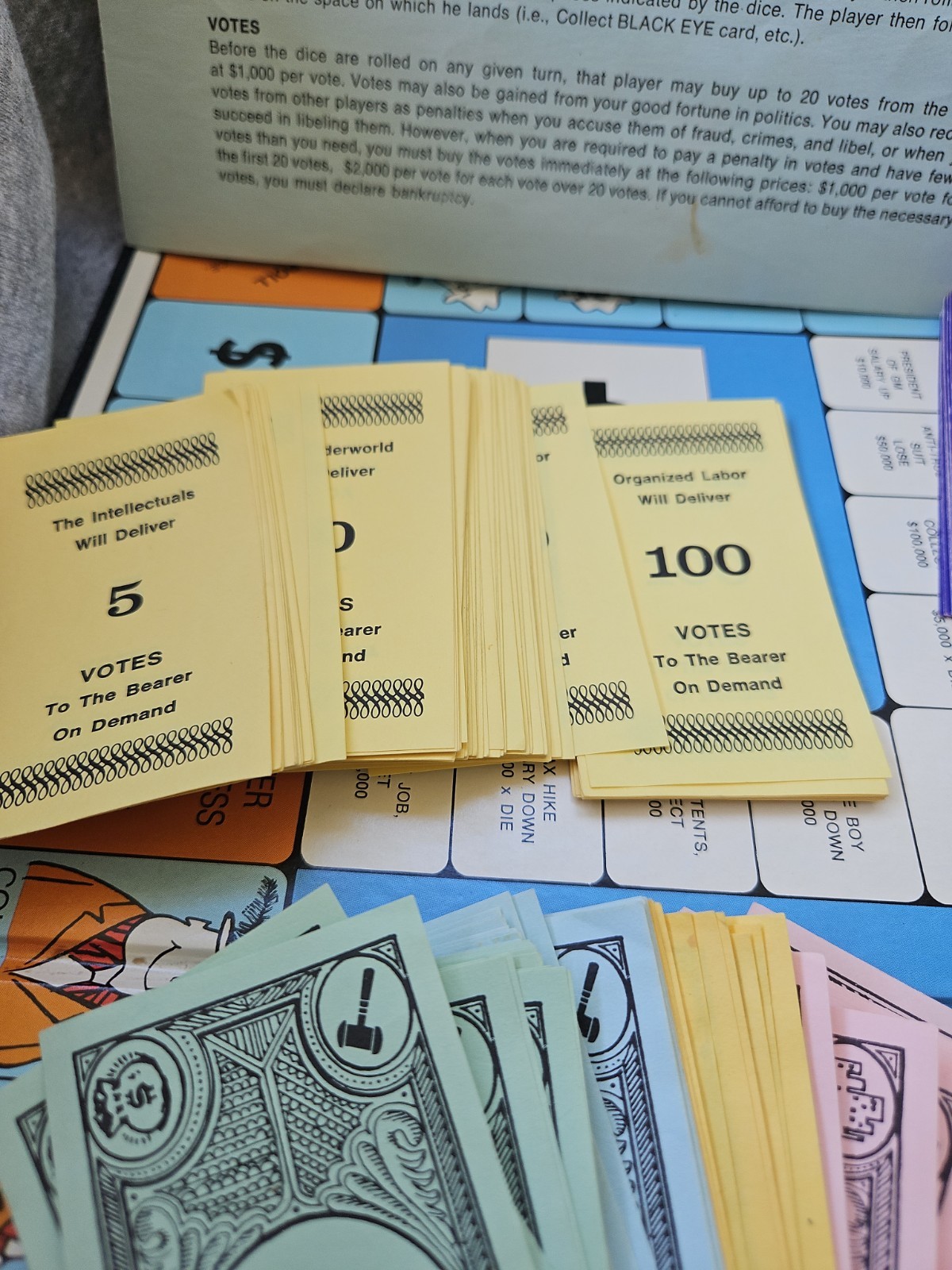 Lie Cheat and Steal The Game Of Political Power Vintage 1971 Reiss Board Game