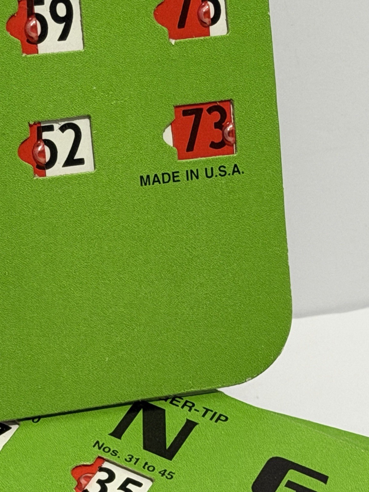 20 Vintage Finger Tip Bingo Cards Easy Slide USA