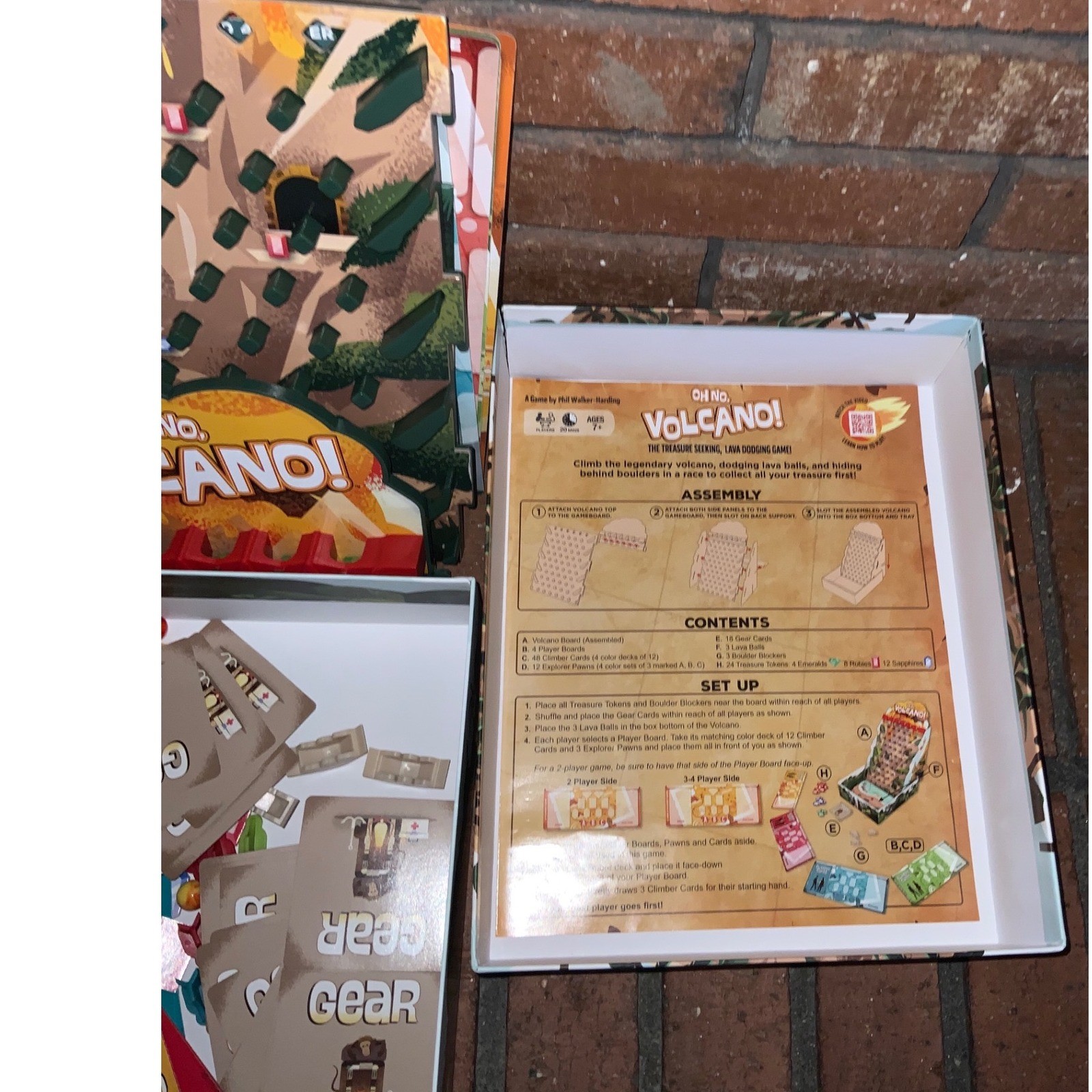 Buffalo Games Oh No Volcano Board Game Phil Walker-Harding Treasure Seeking #462