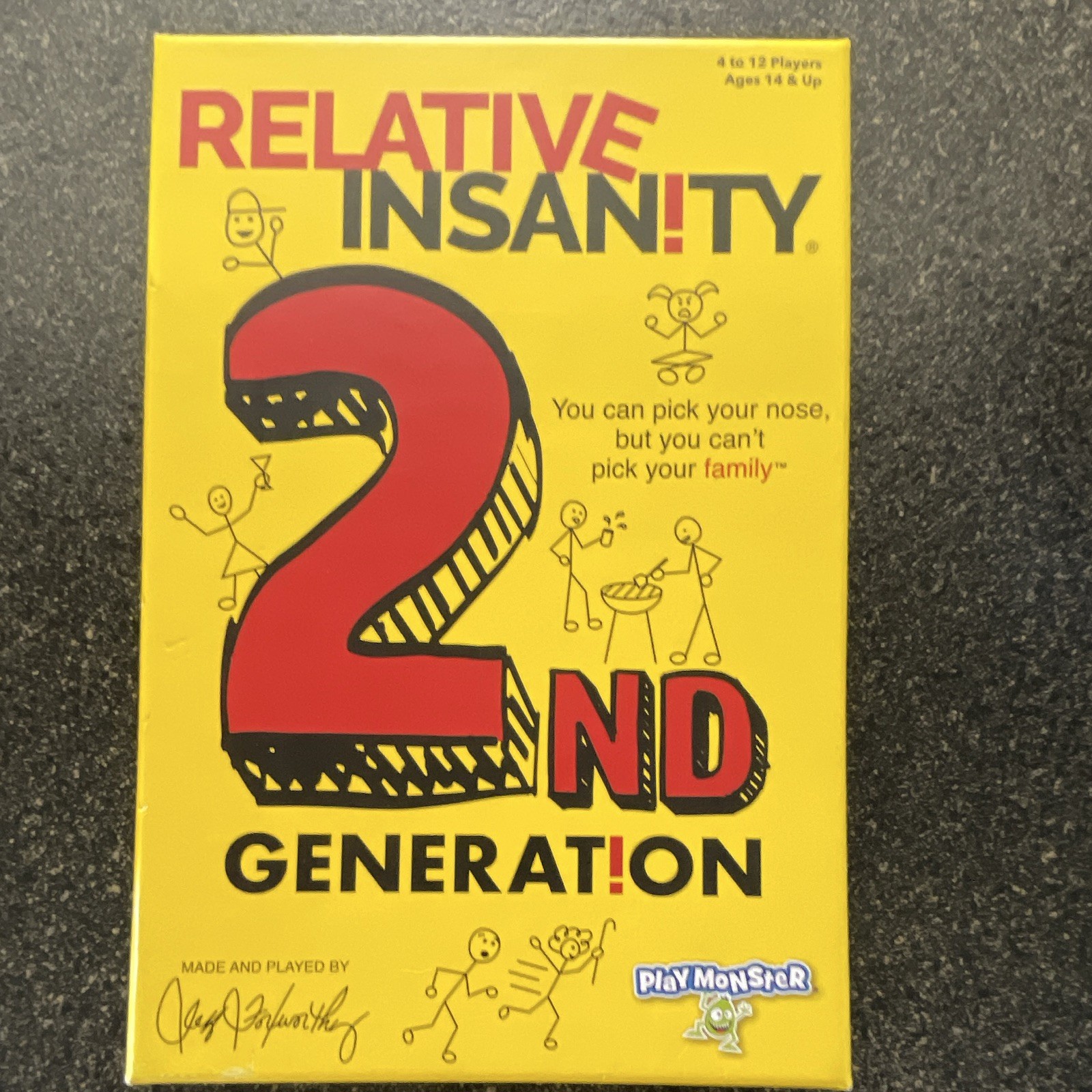 Relative Insanity 2nd Generation Party Game Ages 14 + 4-12 Players NEW