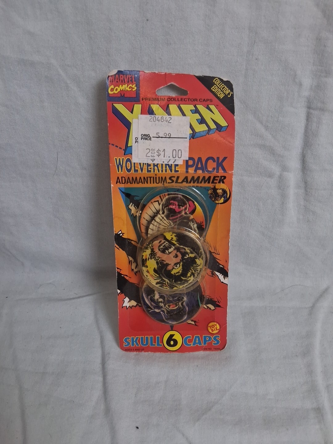 Marvel X-Men Action Hour Hero Pack Pogs Slammer Wolverine Set Vintage 90s