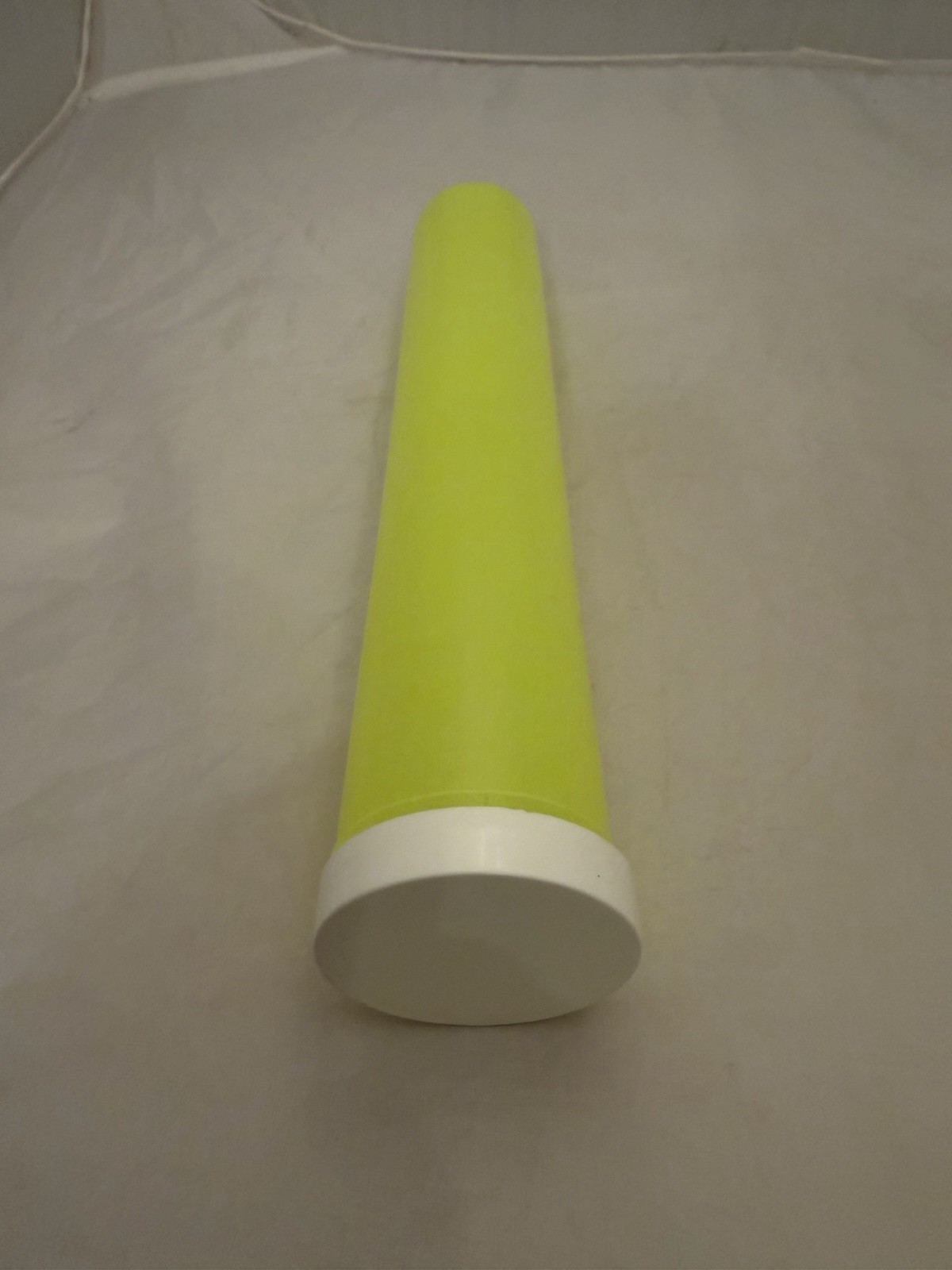 Vintage 12” Yellow Pog Tube with Screw on Lid Holds Approx 200 Pogs New