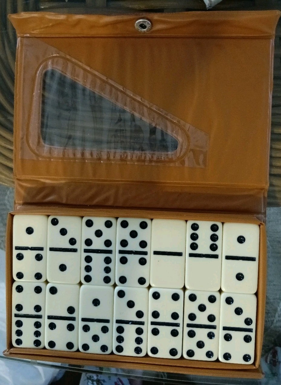 Dominoes Double 6 Six Standard Size Marbleized Tile Set Of 28