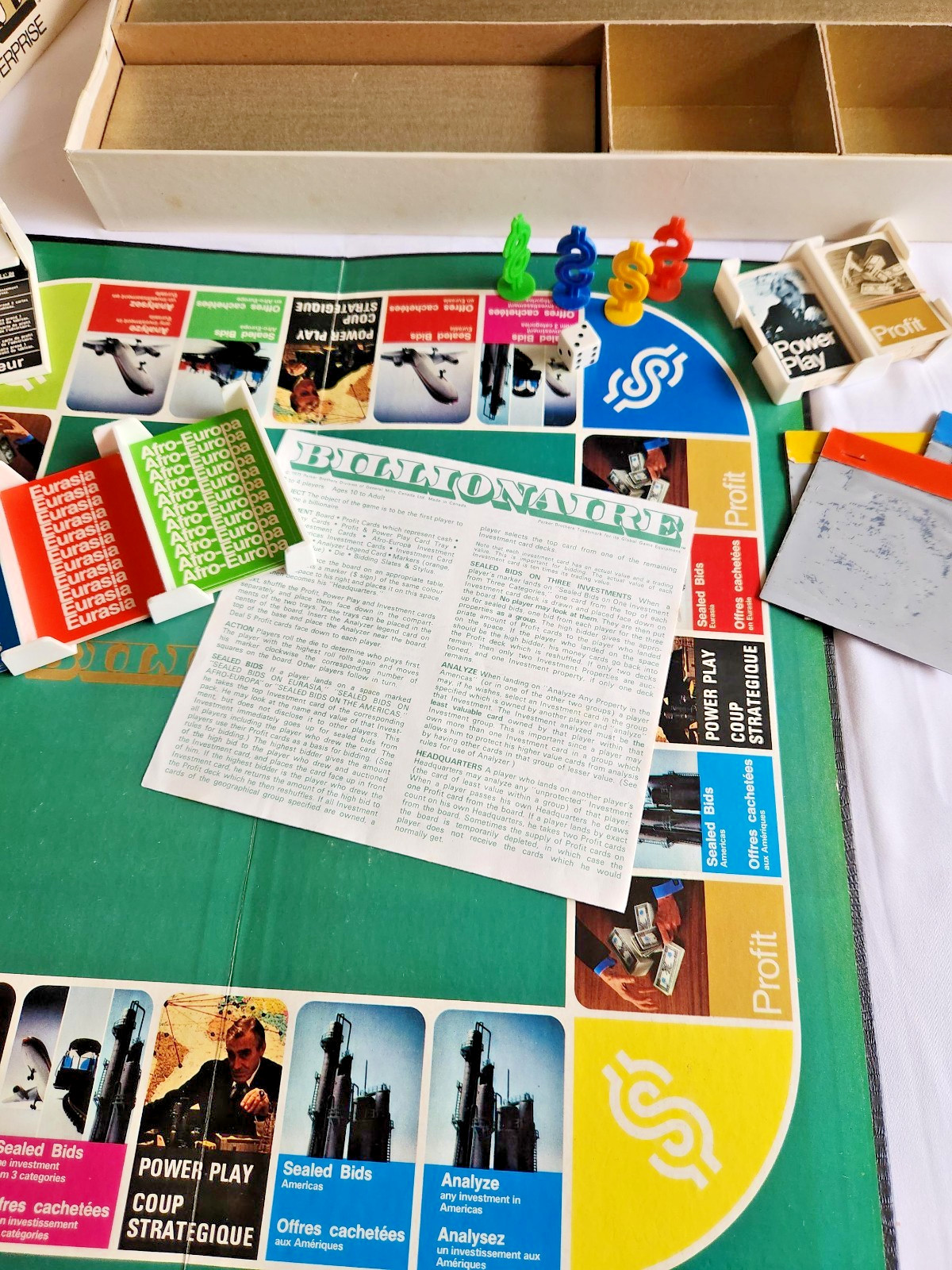 Millionaire (1973) Age 10 to Adult , 2 to 4 players Table Top Board Game