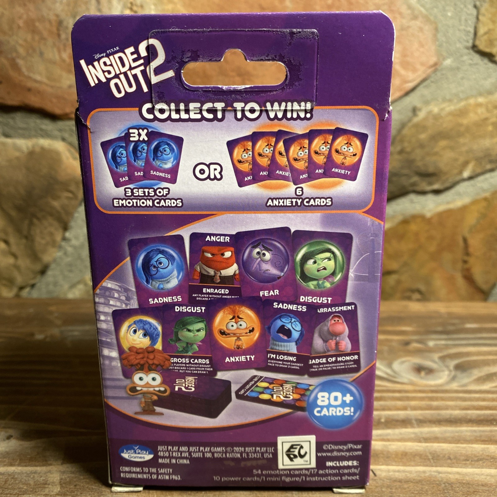 Disney Pixar Inside Out 2 Mixed-Up Emotions Card Game W/ Collectible Figure NEW