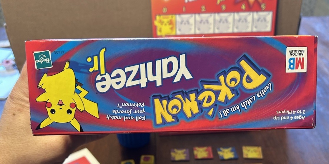 Pokemon Yahtzee Jr. – Milton Bradley Hasbro – COMPLETE Game – Vtg 1999 Nintendo