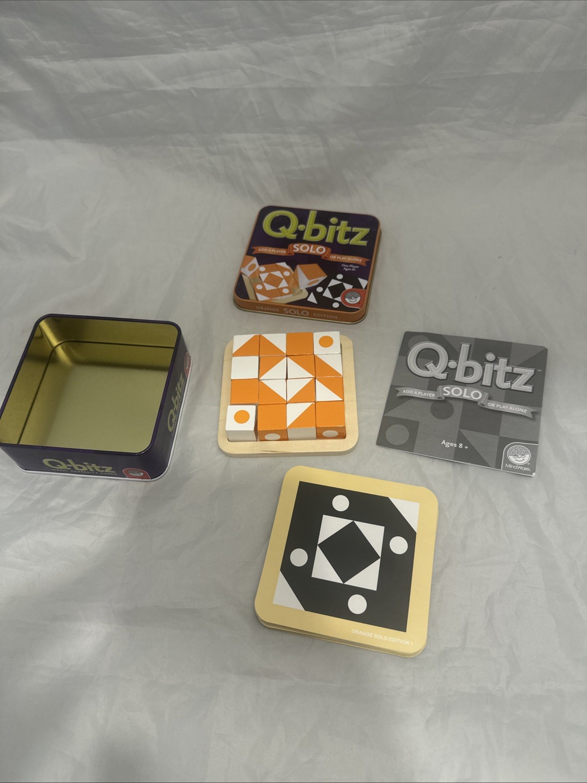 Q-Bitz Solo Orange Edition COMPLETE – puzzle game – Great condition