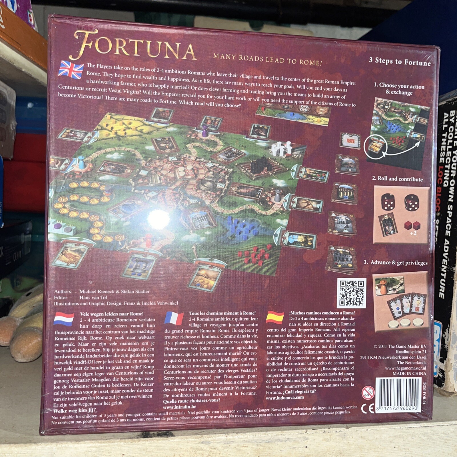 Fortuna Board Game Roman Empire Centurion Michael Rieneck Factory Sealed