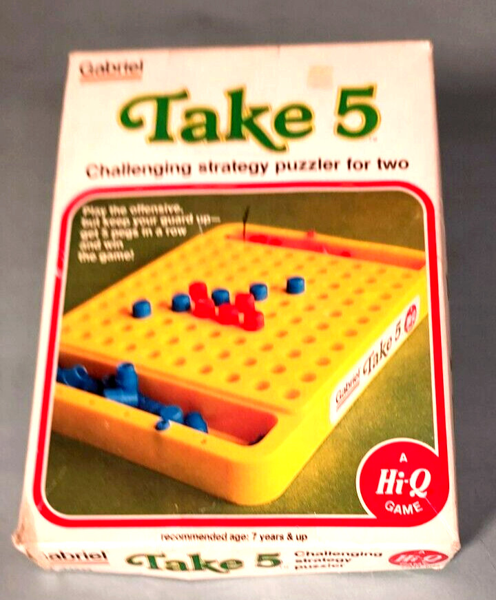Take 5 Strategy Puzzler Game by Gabriel Vintage 1977 Excellent