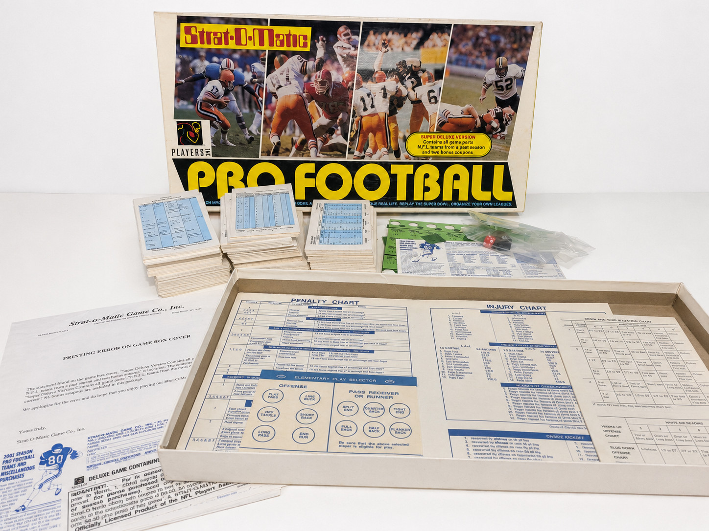 Strat-O-Matic Pro Football Super Deluxe Edition 2002 Season Vintage Game