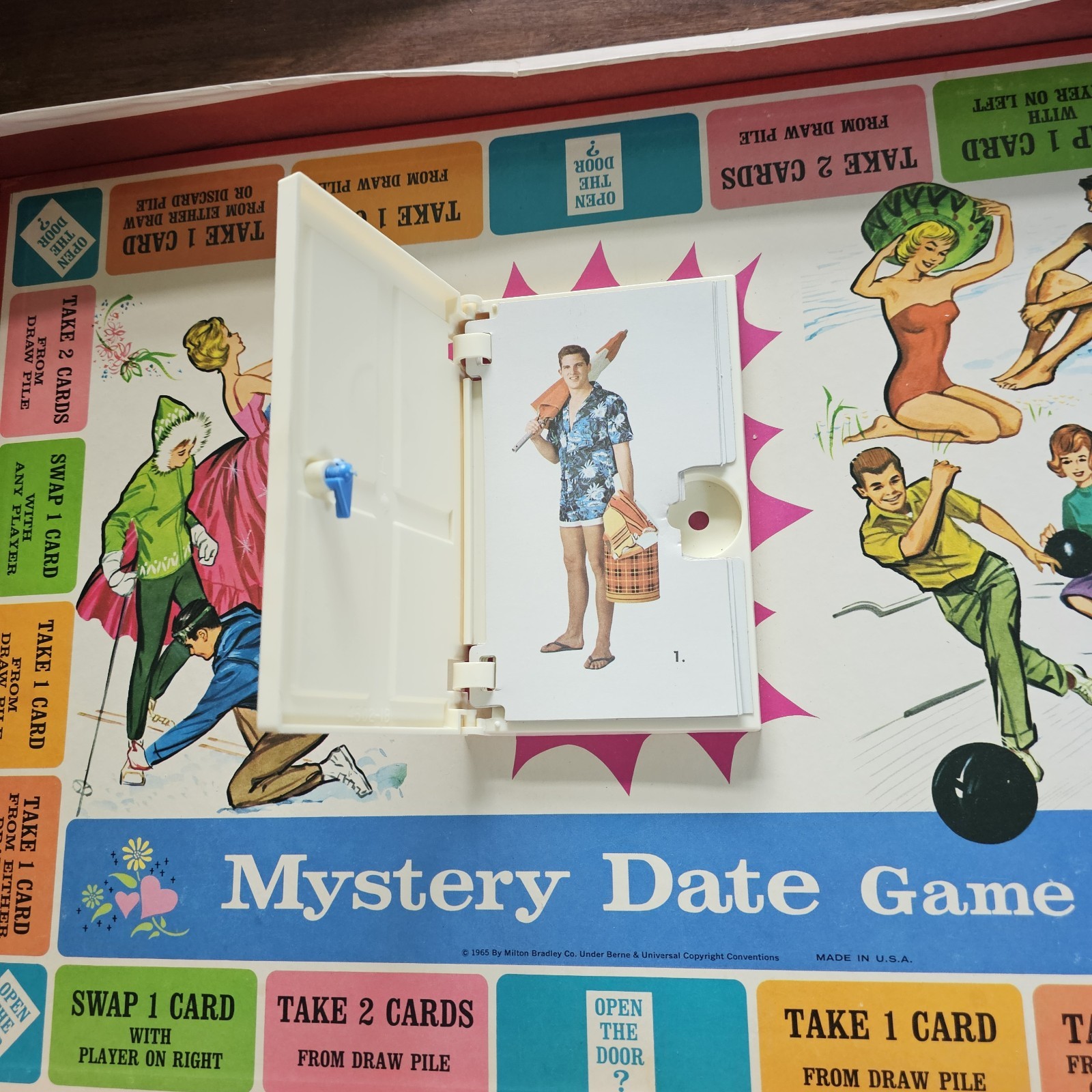 1965 MYSTERY DATE Vintage Original Version Board Game MILTON BRADLEY USA