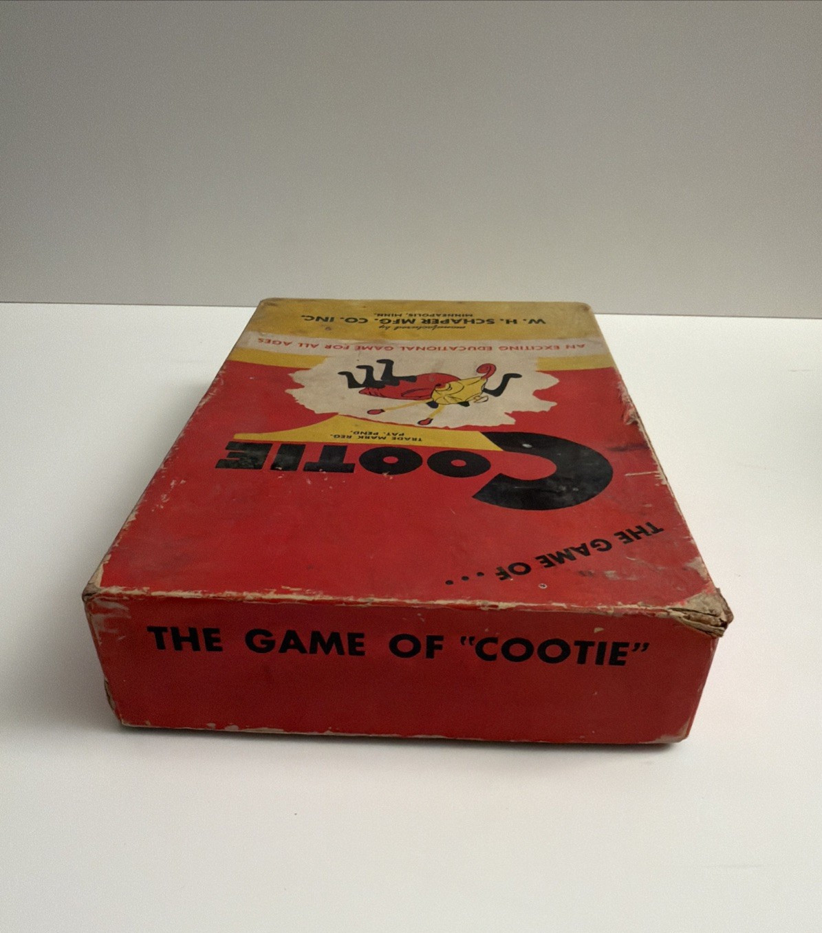 1949 ORIGINAL GAME OF COOTIE W.H. SCHAPER MFG CO. COMPLETE ALL PIECES EUC