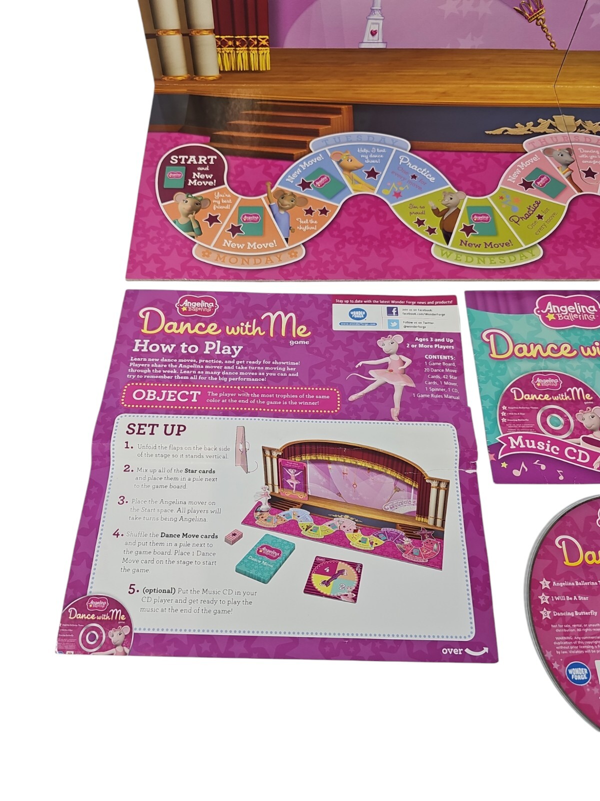 Angelina Ballerina Dance with Me Ballet Game W/ Bonus Cd Age 3+ Practice Routine