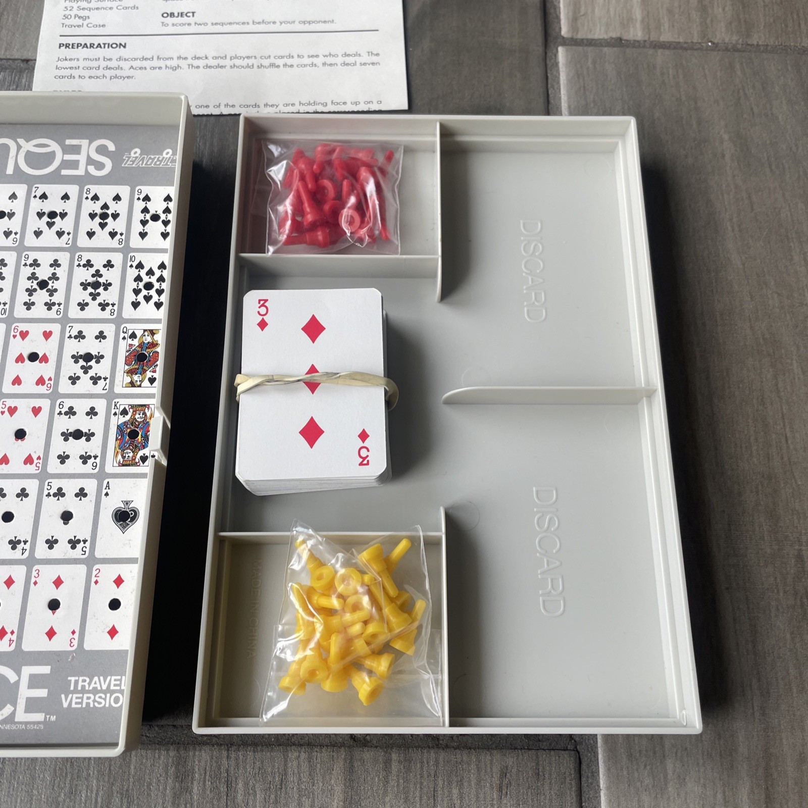 Sequence TRAVEL Board Game A Game of Strategy JAX Ltd 1994 VERY GOOD CLEAN COND