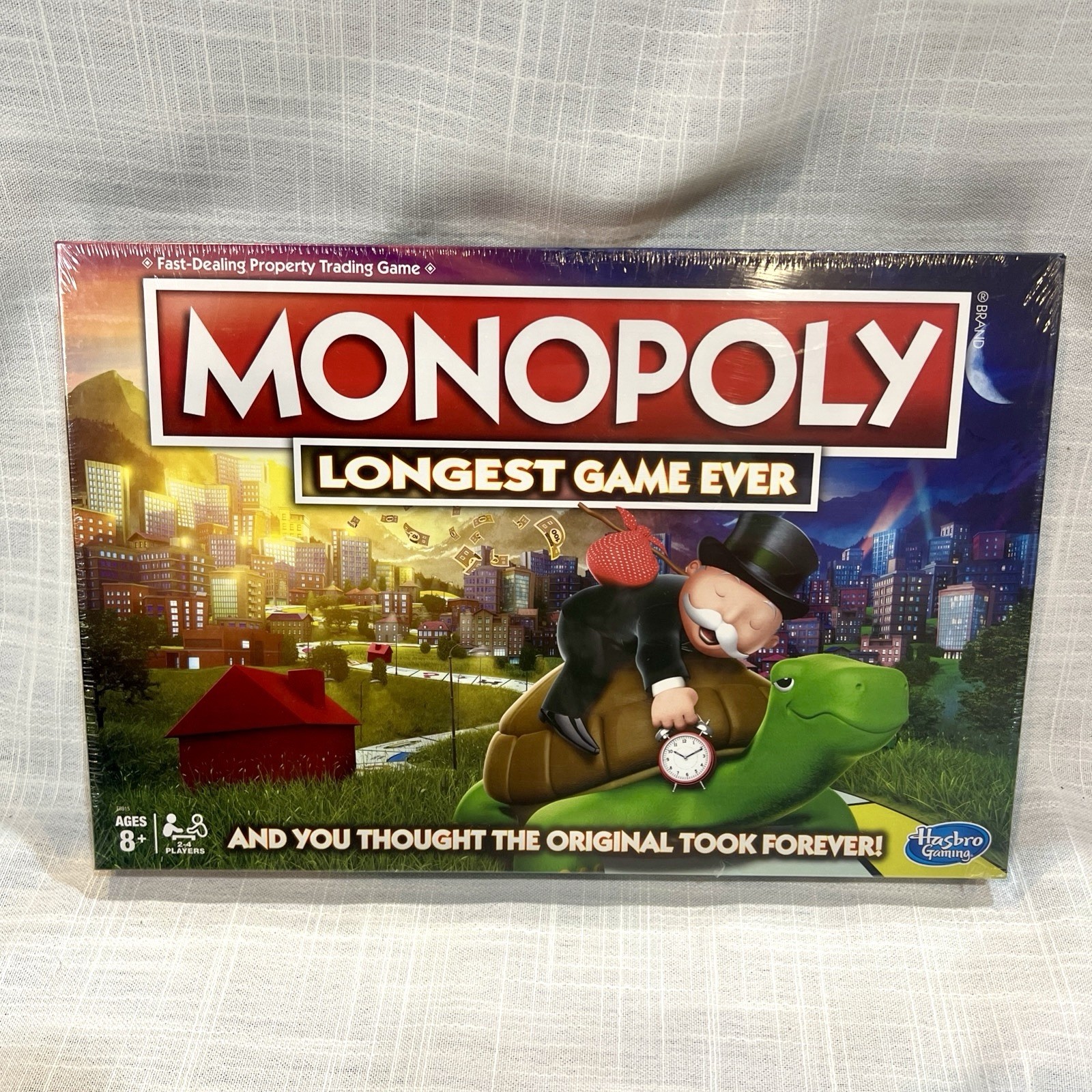 Monopoly Longest Game Ever Edition Hasbro NEW SEALED Retired Board Game Ages 8+